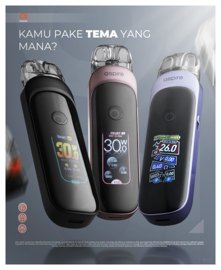 ASPIRE PIXO 霧克斯螢幕觸控電子煙30W主機/空倉/煙彈